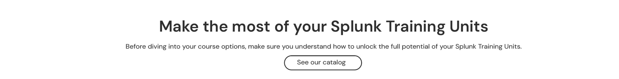Splunk Training Units