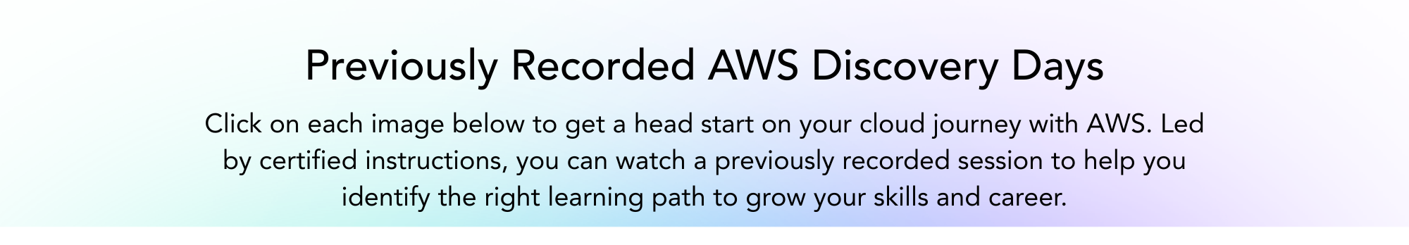 EnterOne AWS Discovery Days